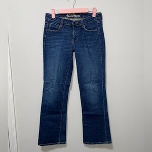 Elena Gilbert Downtown Girl Fall Curvy Friendly Low Rise Bootcut Dark Wash Jeans